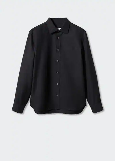 Camisa de lino de corte cuidado