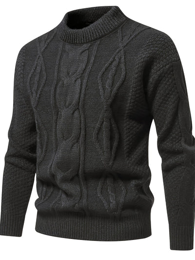 Pull en tricot uni Pour hommes, pull vintage