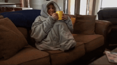 Oversized hettegenser i fleece - Fôret med myk sherpa