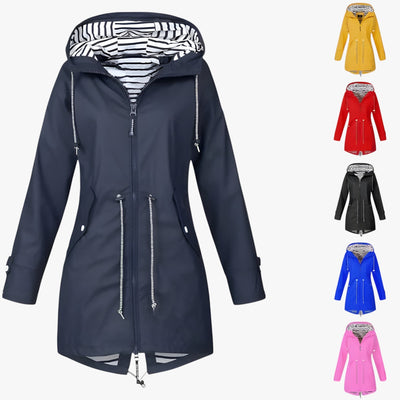 Beatrice | Parka imperméable - coupe ajustable avec doublure de capuche rayée