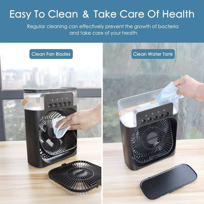 BREEZEFLOW | Enfriador de aire y humidificador portátil 3 en 1