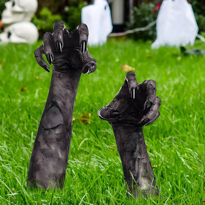 3D simülasyonlu 2 adet Halloween hayalet eli - Korkutucu bahçe ve dış mekan dekorasyonu