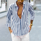 Camisa isleña de verano informal y a rayas