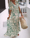 Vestido estampado Amélie con escote en pico: elegante y vaporoso para todas las ocasiones.