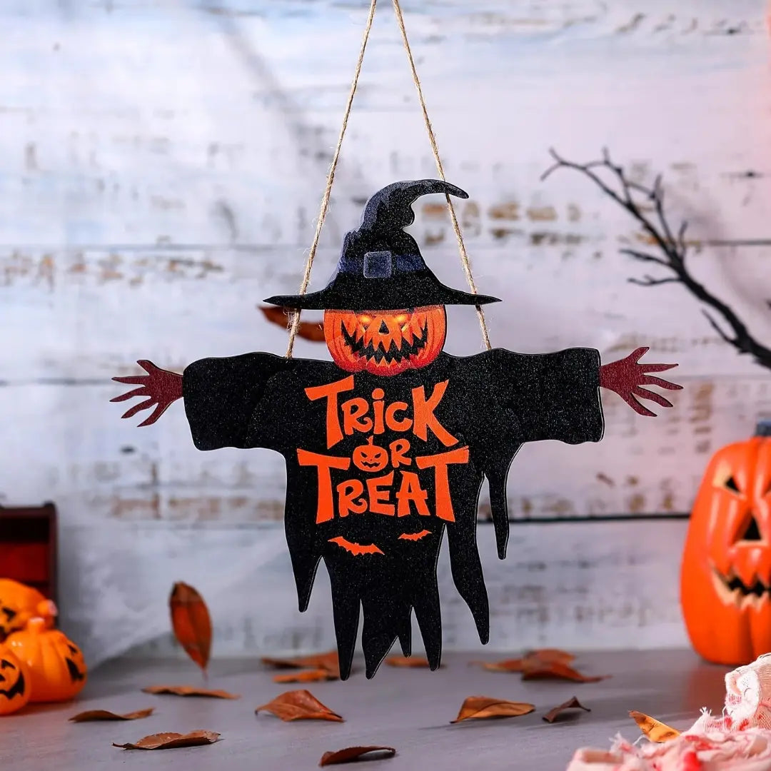2D Ahşap Halloween Şeker-Şaka Panosu