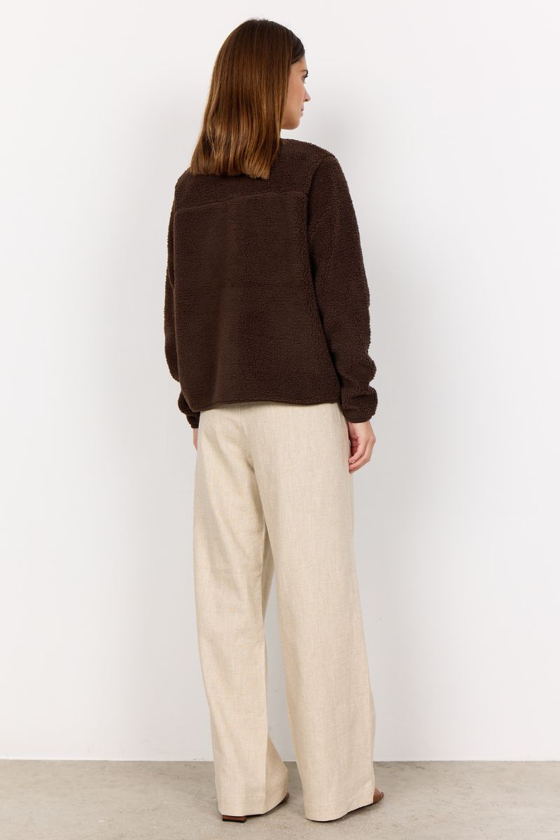 Kurtka Teddy dla kobiet w kolorze brązowym | Miękka i ciepła kurtka