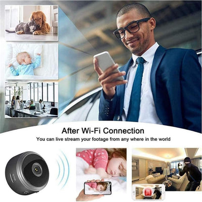 Eyecam Mini Caméra Espion - Caméra de sécurité compacte Wi-Fi pour la surveillance d'intérieur