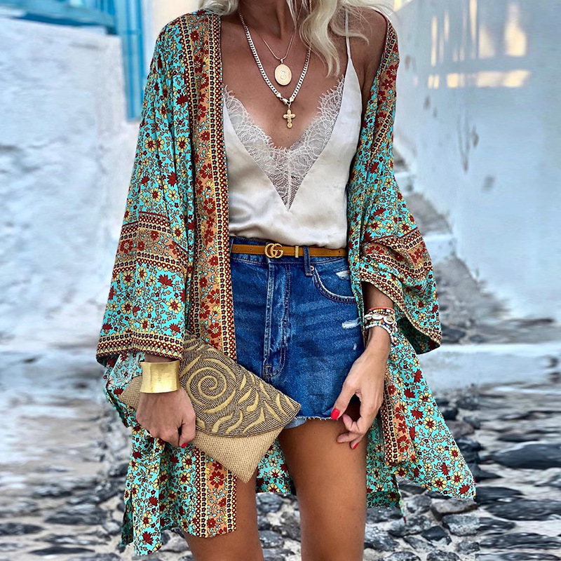 Elegante cárdigan bohemio 