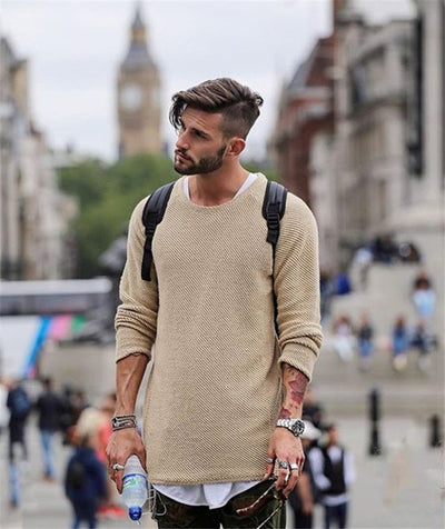 Declan | Long pull en maille stylé pour hommes
