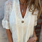 Paloma | Blusa a maniche corte con scollo a V e bottoni 