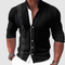 Camisa de manga larga con cuello y tapeta de botones.