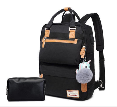 Sac à dos élégant et imperméable pour femmes avec compartiment pour ordinateur portable de 15,6 pouces