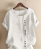 Kelly | Blouse unie à manches courtes et col rond