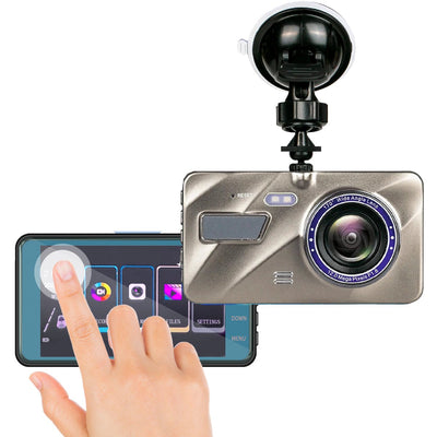 Dashcam sans fil avant et arrière avec vision nocturne - Caméra 1080P Dashboard pour voiture