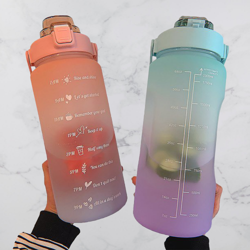 Bouteille d'eau motivante | 2L écologique
