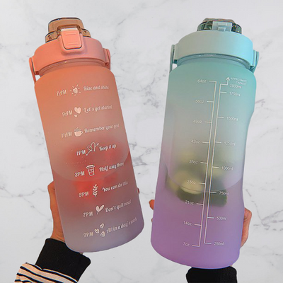 Bouteille d'eau motivante | 2L écologique