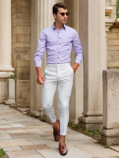 Finn | Camisa elástica de color liso SlimFit