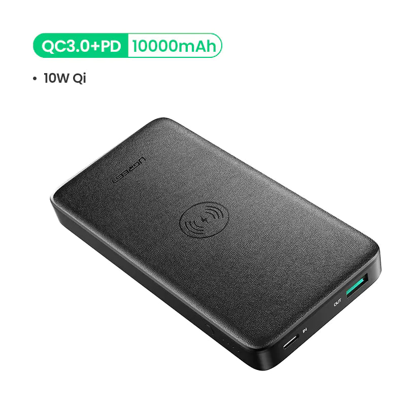 Bezdrátová rychlonabíjecí powerbanka - 10 000 mAh s dvojitým výstupem