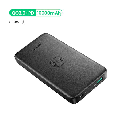 Bezdrátová rychlonabíjecí powerbanka - 10 000 mAh s dvojitým výstupem