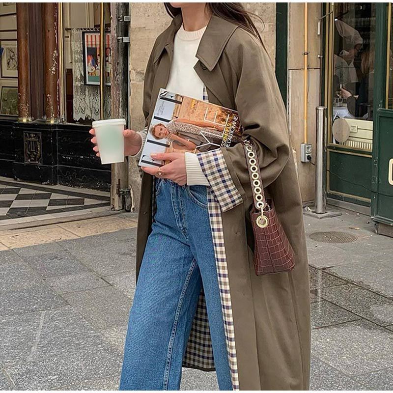 Gabardina larga y elegante para mujer