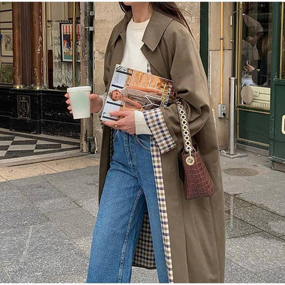 Gabardina larga y elegante para mujer