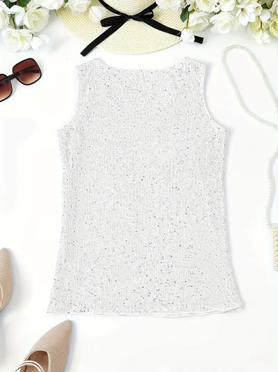 HAWA | Top con scollo a V e paillettes