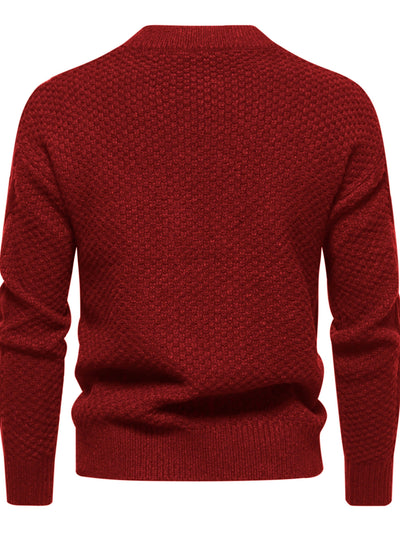 Pull en tricot uni Pour hommes, pull vintage
