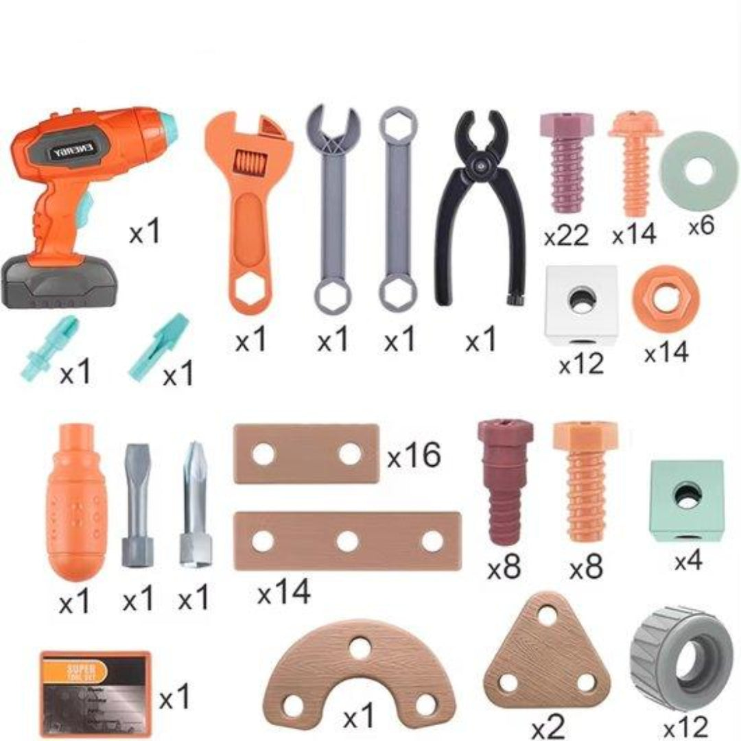 HANDYBUDDY - Juego de herramientas de bricolaje seguro para niños 