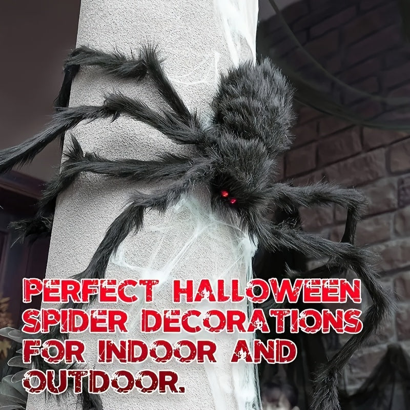 WebCreeper – Set of 2 Giant Spiders with Halloween Web