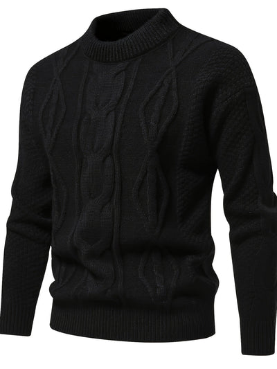 Pull en tricot uni Pour hommes, pull vintage