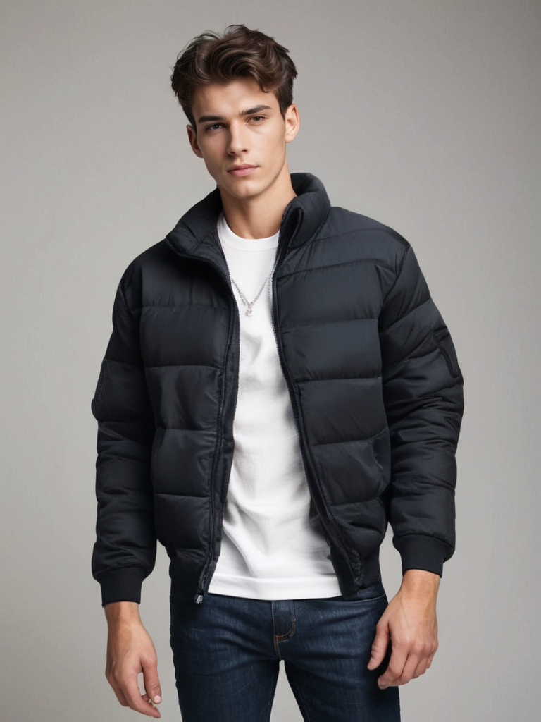 Chaqueta ligera de plumón para hombre: cálida, elegante y funcional.