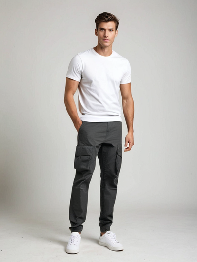 Pantalones cargo UrbanFlex para hombre: súper cómodos y para uso diario.