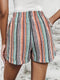 Felice - Pantalones cortos de rayas en contraste