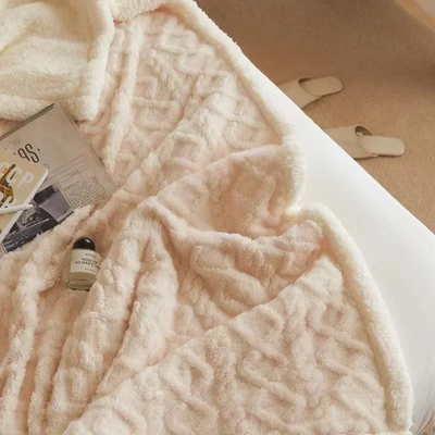 Couverture d'hiver chaude pour les nuits froides - Épaisse, moelleuse & élégante pour la chambre à coucher & le canapé