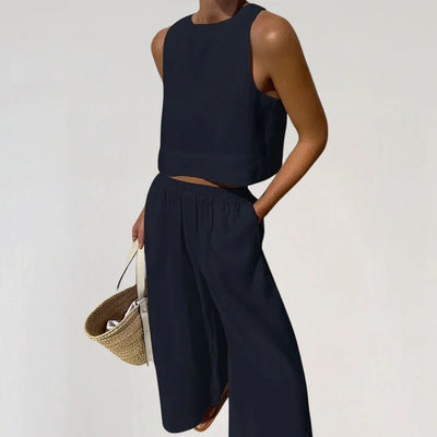 Conjunto de verano de lino para mujer