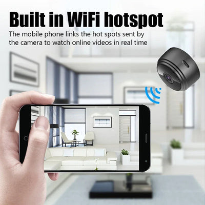 Mini caméra de sécurité sans fil 1080p WiFi magnétique