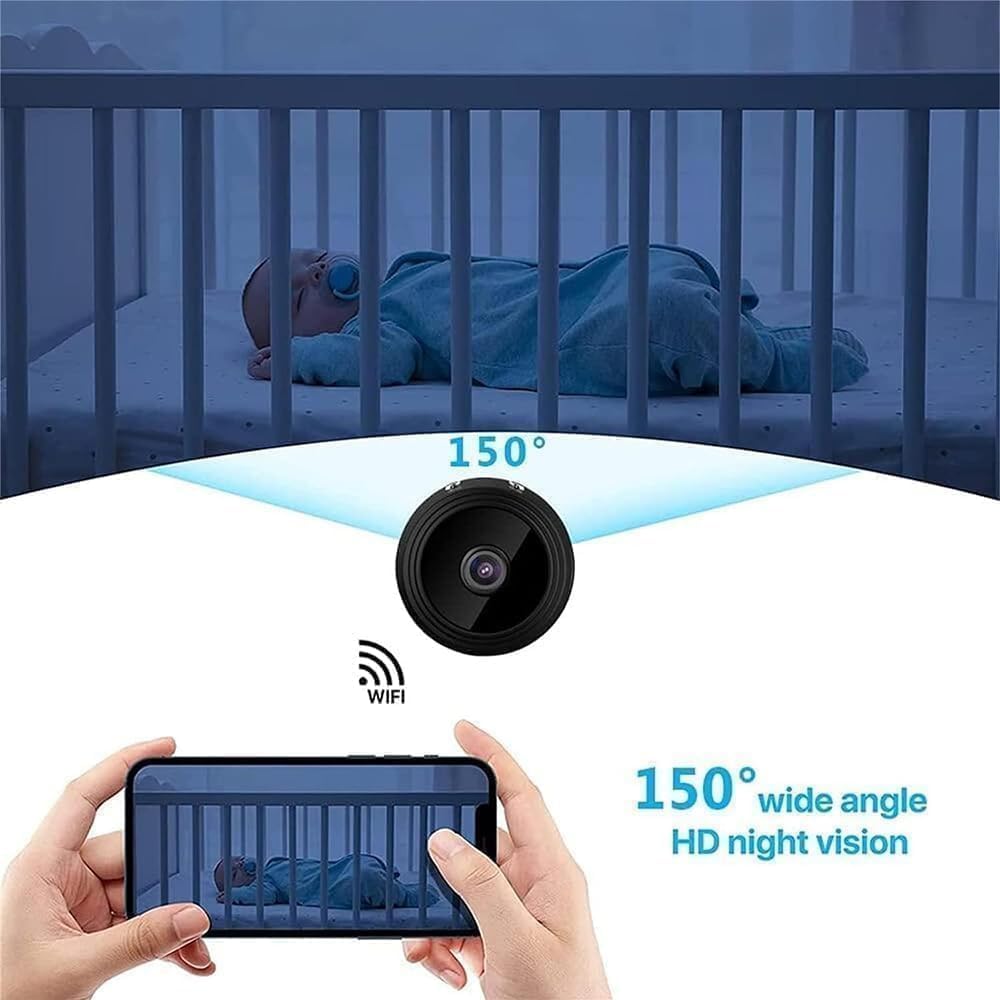 Eyecam Mini Caméra Espion - Caméra de sécurité compacte Wi-Fi pour la surveillance d'intérieur