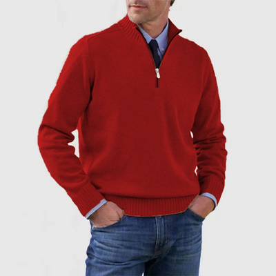 Maglione da uomo con mezza cerniera