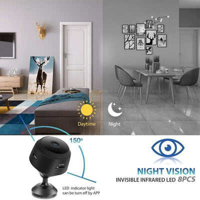 MiniVision | Minicámara magnética WiFi de 1080p - Cámara de seguridad HD portátil con visión nocturna 