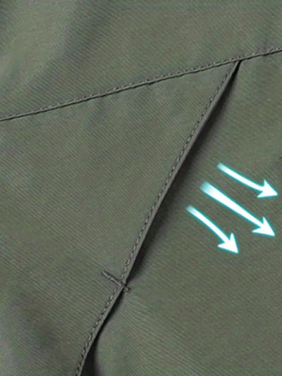 Veste de pluie imperméable pour hommes avec capuche et poches zippées pour l'extérieur