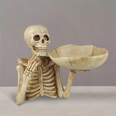 GhoulBowl | Reçine kafatası kase - Gotik iskelet dekorasyonu Cadılar Bayramı