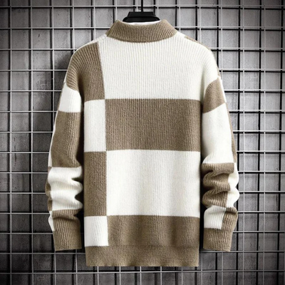Suéter cálido de invierno para hombre, cuello redondo | Manga larga