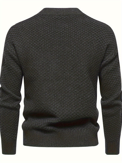 Pull en tricot uni Pour hommes, pull vintage
