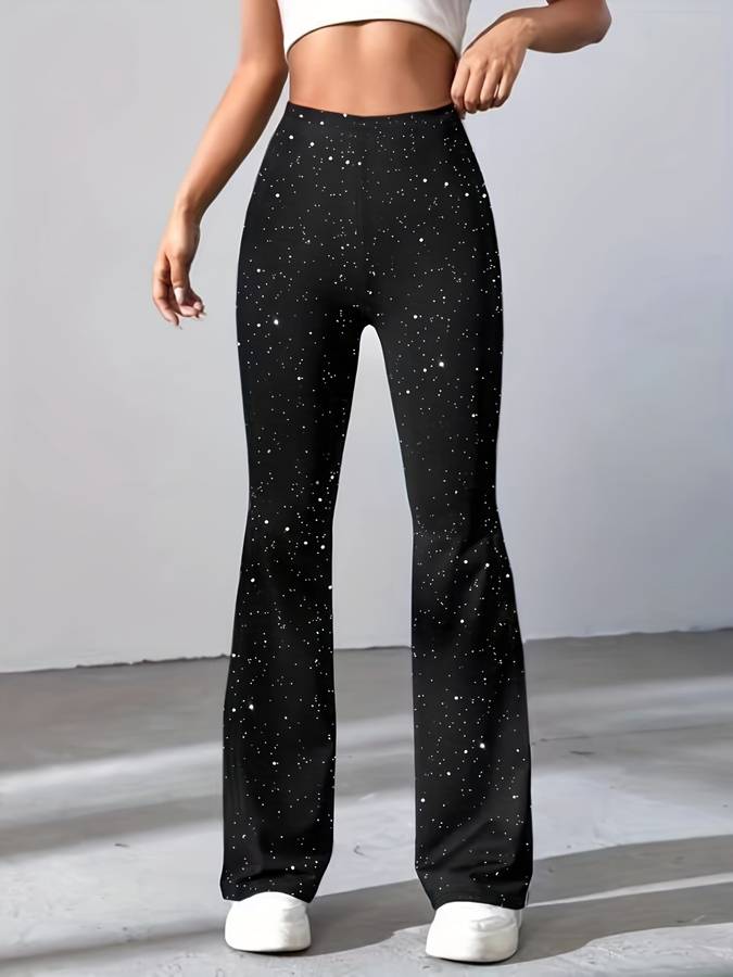 Eva | Pantalones acampanados en tejido de lentejuelas