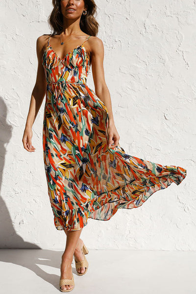 Vestido midi Veronique en mezcla de algodón para uso informal
