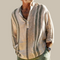 Jasper | Camisa de manga larga con efecto lino a rayas