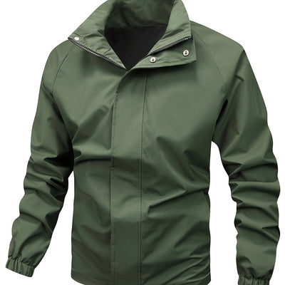 Daan | Black men's jacket with stand-up collar