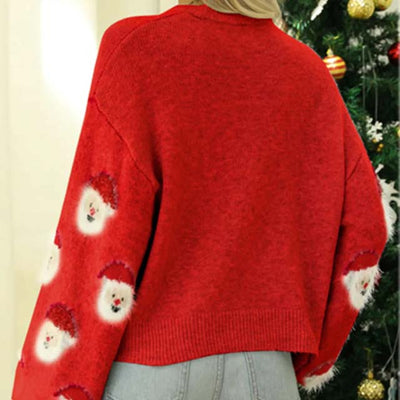 Xenah Sweater | Pull décontracté à motif de père Noël