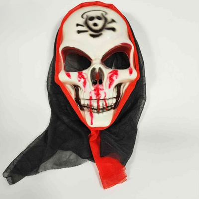 Grimora Set | Halloween pelerini aksesuarları, iskelet maskeleri ve orak