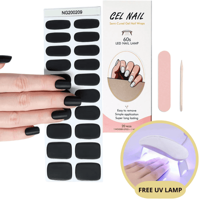 Set d'autocollants pour ongles en gel avec lampe UV